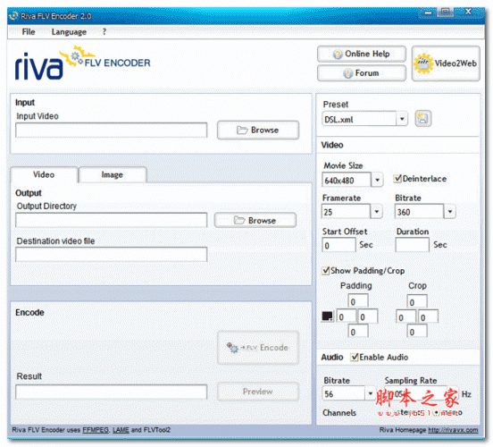 Riva FLV Encoder(多种格式视频文件转换成FLV格式) 3.8.0.0 安装免费版