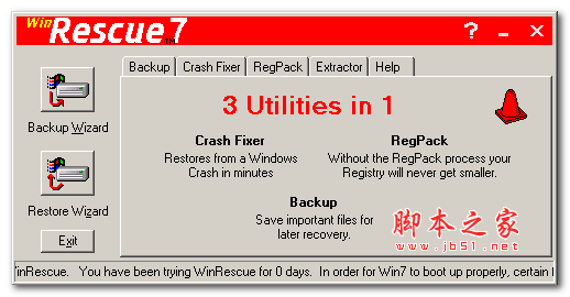 系统备份还原工具(WinRescue 7) v1.08.50 英文绿色版