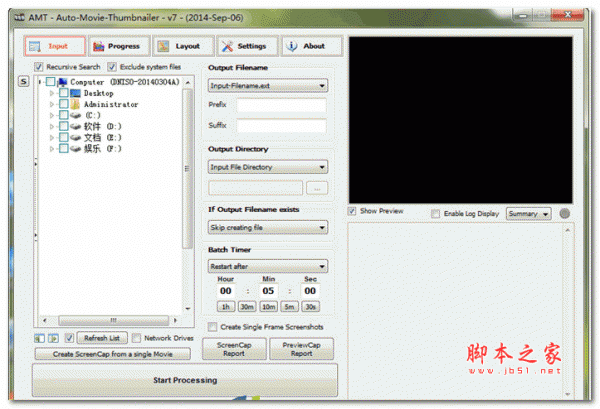 Auto Movie Thumbnailer(视频缩略图批量生成器) v7.0 多语安装版 