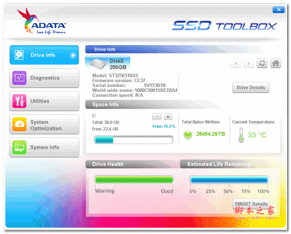 威刚SSD Toolbox固态硬盘管理工具 2.0.1 英文绿色版