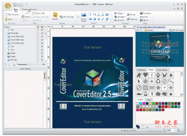 包装盒设计软件(TBS Cover Editor)  v2.6.1 英文绿色特别版(附序列号)