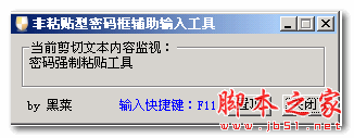 密码强制粘贴工具 1.0 中文免费绿色版 适用于非粘贴型密码框辅助输入