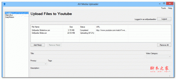 媒体上传软件(AV Media Uploader) v1.0.16 英文官方安装版