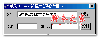 麒灵Access数据库密码获取器 1.0 绿色版