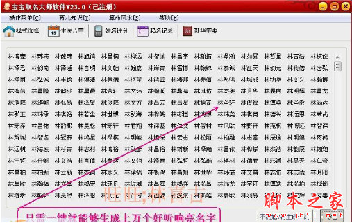 宝宝起名大师软件 v23.0 中文绿色版