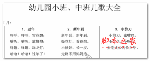 幼儿园儿歌大全(适用于小中班教学) PDF格式