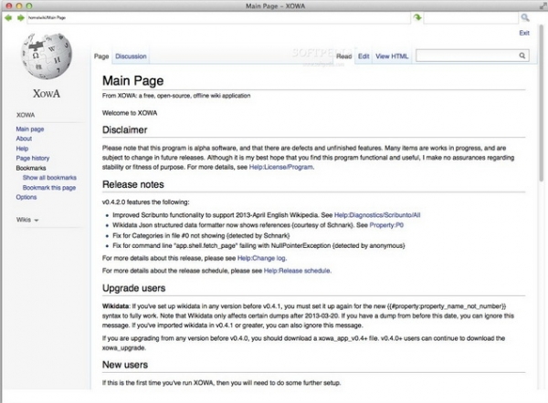 XOWA For Mac 2.4.3.2 阅读和编辑维基百科