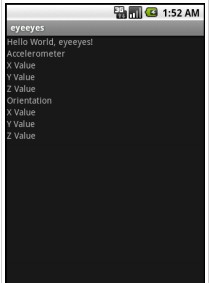 看代码学Android开发系列：andriod重力感应测试程序源代码