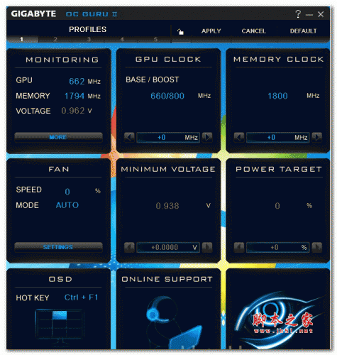 OC Guru II(技嘉显卡超频与监控) v1.8.7 官方安装版
