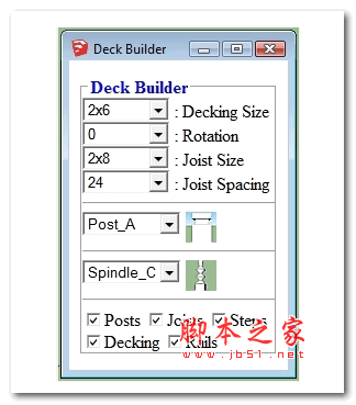 sketchup参数露台插件(Deck Builder) v1.2 官方最新英文版