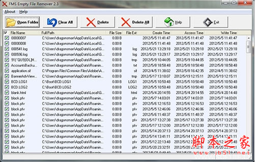 0字节垃圾文件清除软件(FMS Empty File Remover) 2.3 免费绿色版