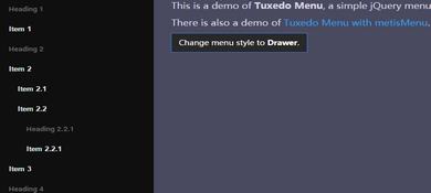 jQuery tuxedo-menu.js实用的侧边栏菜单特效源码