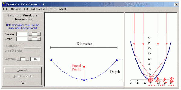 Parabola Calculator(抛物线计算器) v2.0 英文绿色免费版