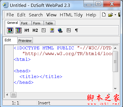 DzSoft WebPad(网页制作工具) V2.3.0.2 官方免费安装版
