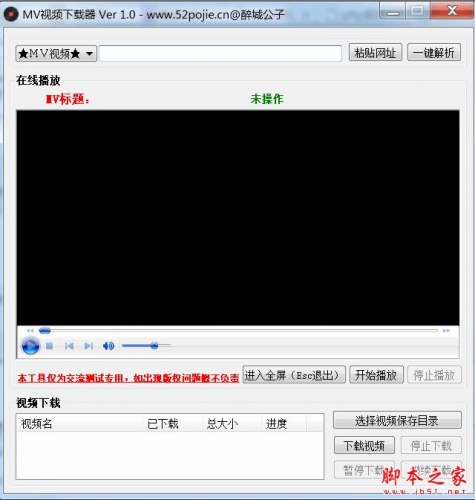 醉城公子MV视频下载器(各大网站MV视频下载工具) V1.0 免费绿色版