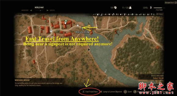巫师3狂猎快速穿越游戏地图MOD v1.21 免费版