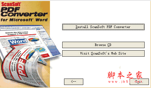 ScanSoft PDF Converter for Microsoft Word v2.0 英文安装免费版(附注册机)