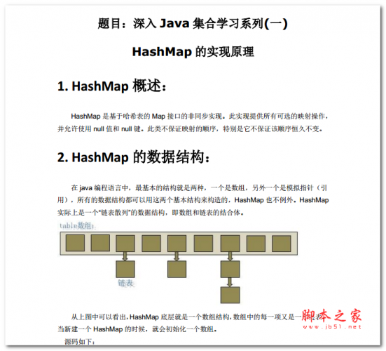 深入Java集合学习系列(一) HashMap的实现原理 中文PDF版
