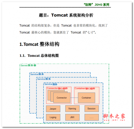 Tomcat系统架构分析 中文PDF版