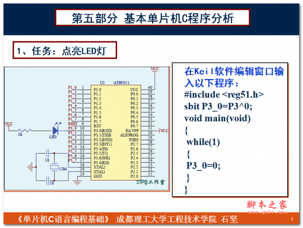 基本单片机C程序分析 中文PPT版