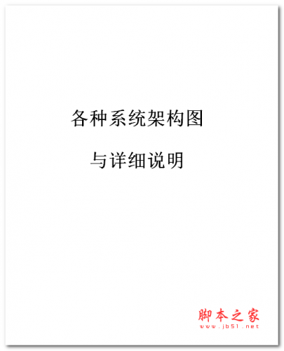 各种系统架构图与详细说明 中文WORD版