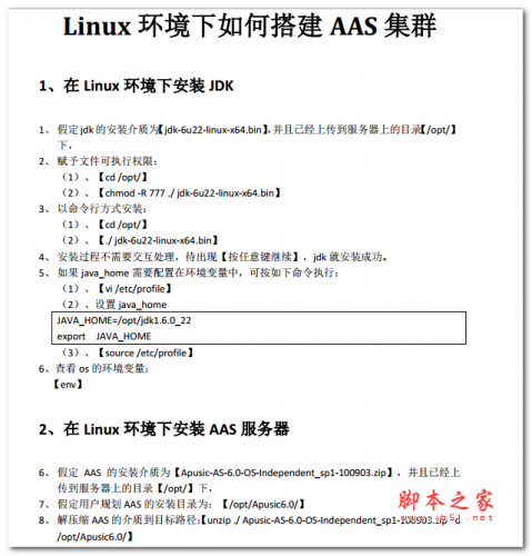 Linux环境下如何搭建AAS集群 中文PDF版