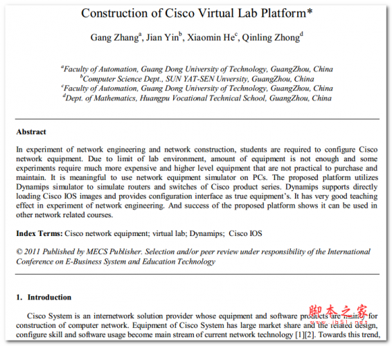 Construction of Cisco Virtual Lab Platform 英文PDF版