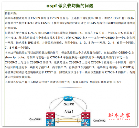 ospf做负载均衡的问题 中文PDF版