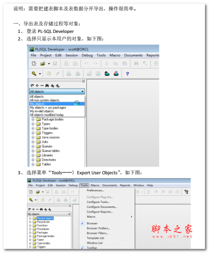 使用PLSQL_Developer导出Oracle表及数据 中文PDF版