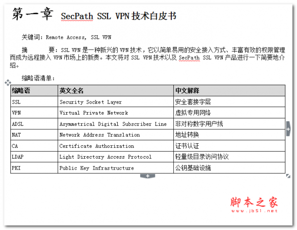 SSL VPN优势 中文WORD版