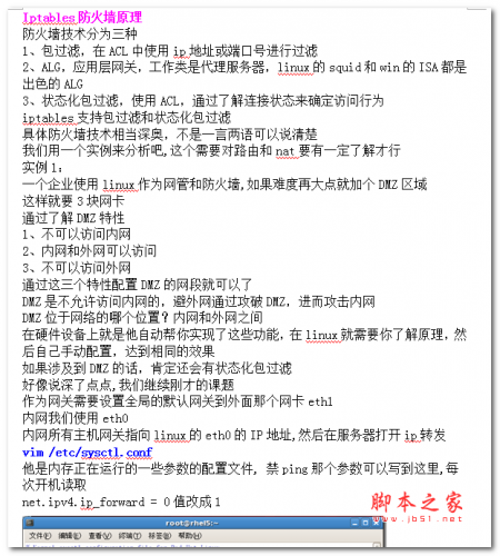 ptables防火墙内外网做nat 中文WORD版