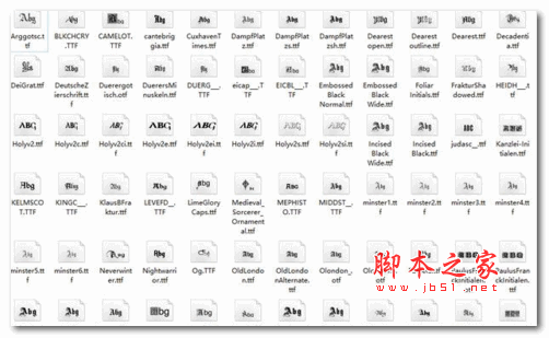 哥特式字体中英文合集 78种