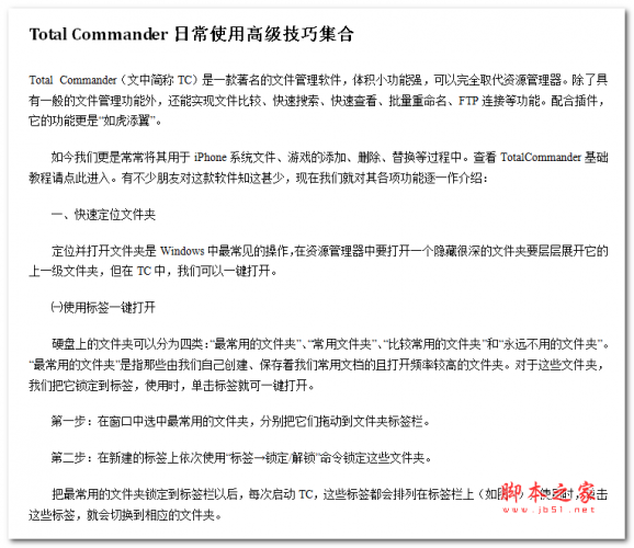 Total Commander日常使用高级技巧集合 中文WORD版 2.94MB