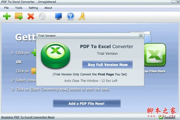 PDF To Excel Converter(pdf转换成excel软件) V4.8.8 官方免费安装版