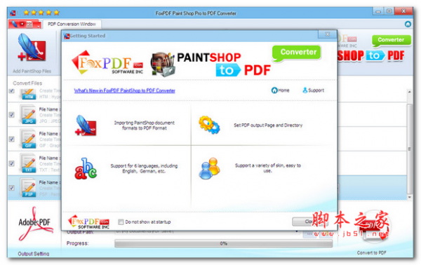 FoxPDF PaintShop to PDF Converter V3.0 中文多语安装版
