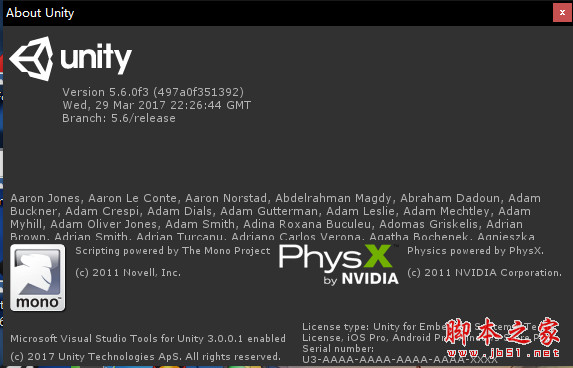 unity 3d mac v5.6.0f3 最终版 免费特别版(附破解补丁+详细图文教程)