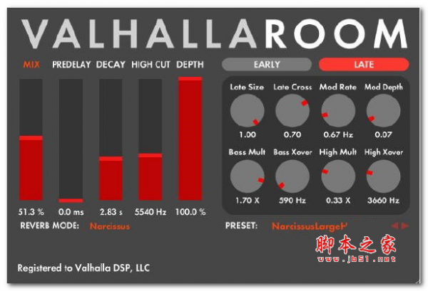 ValhallaRoom(混响效果器) v1.1.1 官方英文安装版