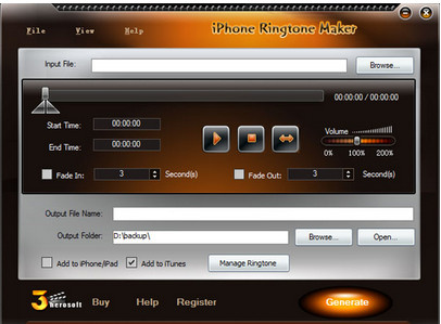 iphone铃声制作工具(3herosoft iPhone Ringtone Maker) V1.4.7.1203 官方安装版
