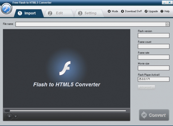 Flash to HTML5 Converter(FLASH转HTML5转换器) V2.5.1 官方免费安装版