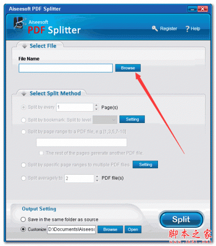 Aiseesoft PDF Splitter(PDF拆分软件) V1.0 官方英文安装版