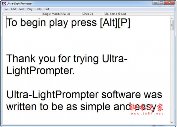 Ultra-LightPrompter(单机版的提词器软件) v1.3.2 官方英文安装版