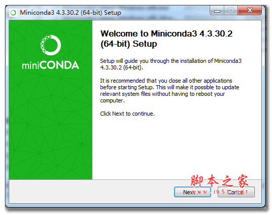 MiniConda python3.6 v4.3.30.2 Win64位 官方安装免费版