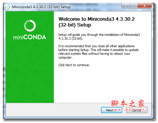 MiniConda python3.6 v4.3.30.2 Win32位 官方安装免费版