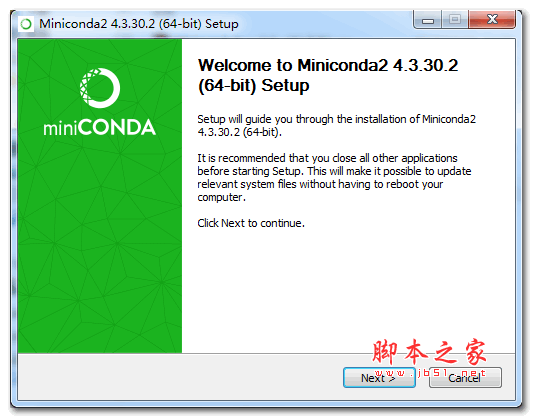 MiniConda python2.7 v4.3.30.2 Win64位 官方安装免费版