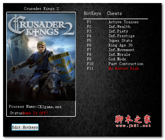 十字军之王2十项修改器 无限财富/无限声望/超级财富 v2.8.1.1 免费版