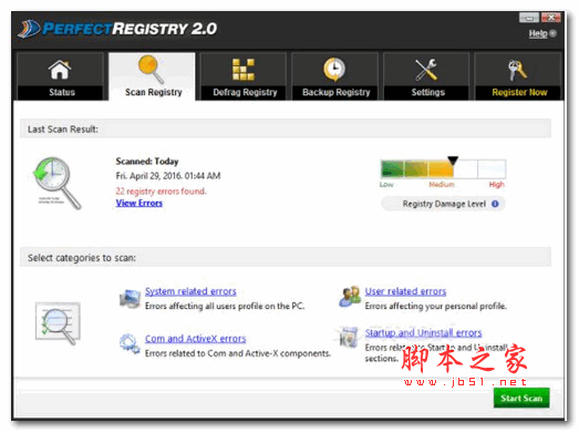注册表清理优化工具 PerfectRegistry 2.0 免费安装版