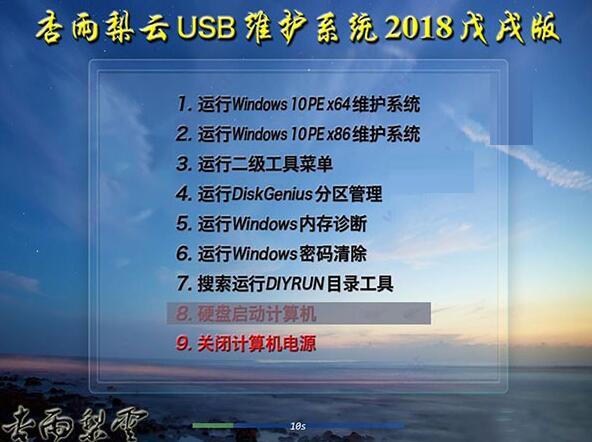 杏雨梨云usb维护系统2018戊戌版 官方版