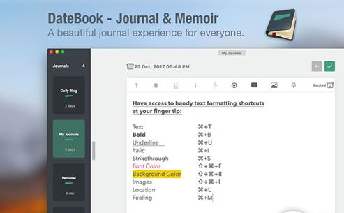 DateBook(记事工具) for Mac v1.0.5 苹果电脑版