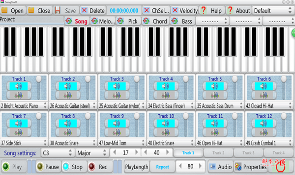 SongStuff(音乐创作录制软件) v1.11 win32 官方英文安装版
