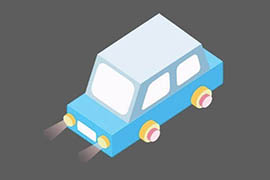 AI快速绘制2.5d风格的小汽车插画教程